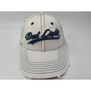 Bud Light Beer Distressed Adjustable Hat Cap Cotton Casual Men Women White Blue